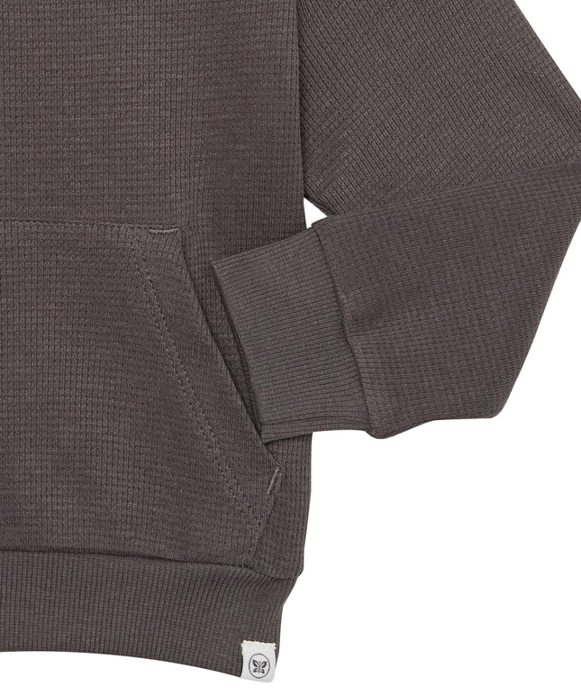 HonestBaby Baby Comfy Crew Sweatshirt with Pockets 100% Organic Cotton for Toddler, Boys, Girls, Blackened Pearl, 18 Months