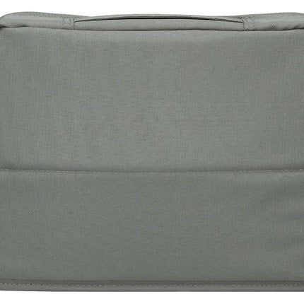 KOKUYO Pencil Case Pouch, Haco-Biz Standing Pen Pouch Bag, Foldable Stand up Pencil Holder Organizer, Large Capacity Portable Pencil Box for Office Supplies, Gray
