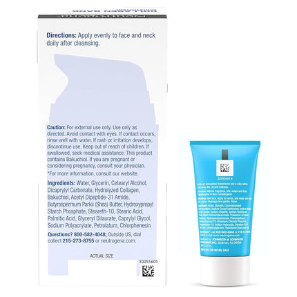 Neutrogena Collagen Bank Face Moisturizer, Daily Anti-Aging Face & Neck Collagen Cream with Bakuchiol, Face Lotion to Support Skin’s Natural Collagen for Visibly Plump Skin, 2 fl. oz