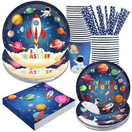 Birthday Paper Plates (Rocket), RCPP009