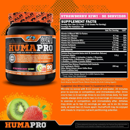 ALR Industries Humapro Protein Matrix Formulated for Humans, Strawberry Kiwi, 667 Gram
