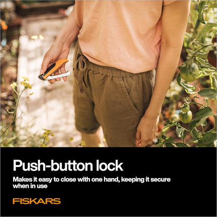 Fiskars Folding Knife for Produce Harvesting, Foldable Gardening Hand Tool with Ergonomic Design