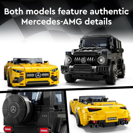 LEGO Speed Champions Mercedes-AMG G 63 & Mercedes-AMG SL 63 Car Toys, Vehicle Playset for Kids, 2 Building Sets with 2 Driver Minifigures, Gift for 10 Plus Year Old Boys and Girls 76924