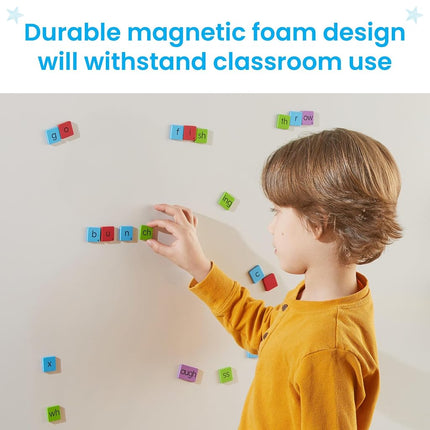 hand2mind Phonics Word-Building Magnetic Letter Tiles, Letter Recognition for Kindergarten, Phonics Manipulatives, Science of Reading Classroom Materials (Set of 6)