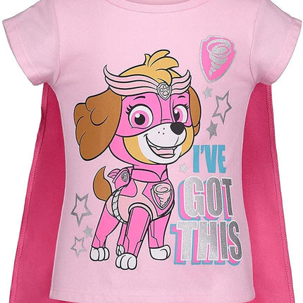 Paw Patrol Skye Toddler Girls 4 Piece Costume Set: T-Shirt Skirt Mask Cape Tulle Tutu Pink 4T