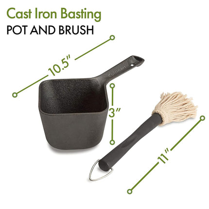 Cuisinart CBP-300 Cast Iron Basting Pot and Brush-for Grilling