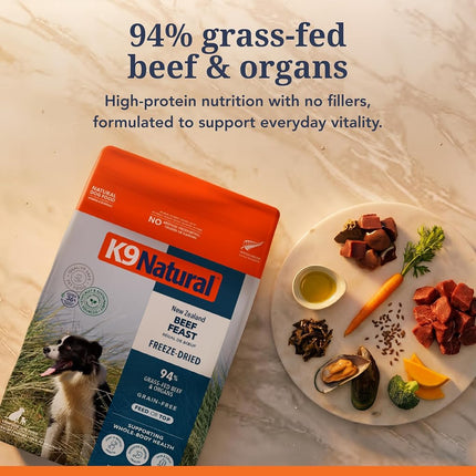 K9 Natural Beef Freeze-Dried Dog Food, Grain-Free, 1.8kg