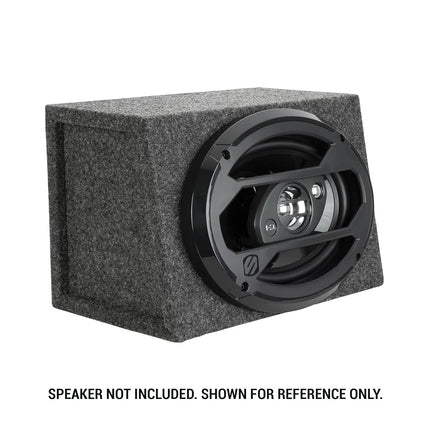 Scosche SE69KT 6x9 Single Car Speaker Enclosure with Gray Carpet, Assembly Required, Speaker not Included