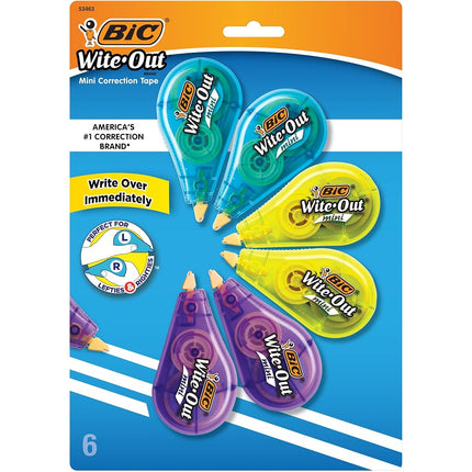 BIC24423728 - TAPE,CORRECT,6/PK,WHT