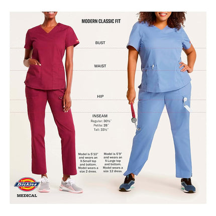 Dickies EDS Signature Scrubs for Women, Snap Front Scrub Jacket in Soft Brushed Poplin 86306, Black, 5XL Plus