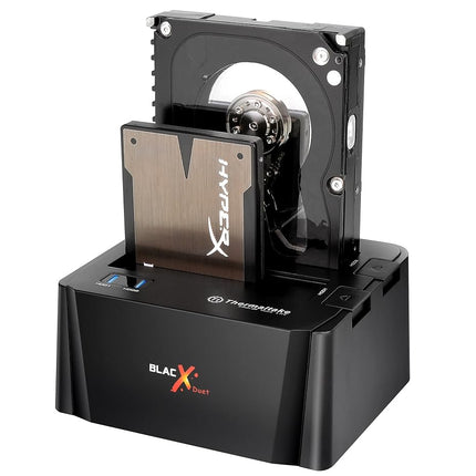 Thermaltake BlacX Duet 2.5”/3.5” SATA I/II/III USB 3.0 External Hard Drive Enclosure Docking Station ST0014U-D,Black