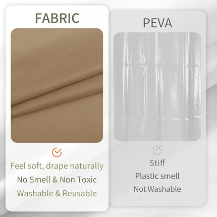 ALYVIA SPRING Extra Long Waterproof Shower Curtain or Liner Coffee, 72x84