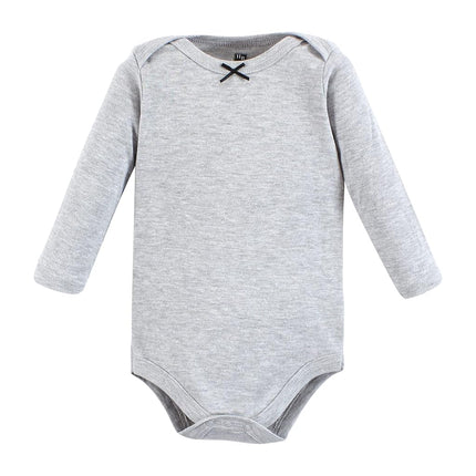 Hudson Baby baby-girls Cotton Long-sleeve Bodysuits, Winter Bows, 0-3 Months