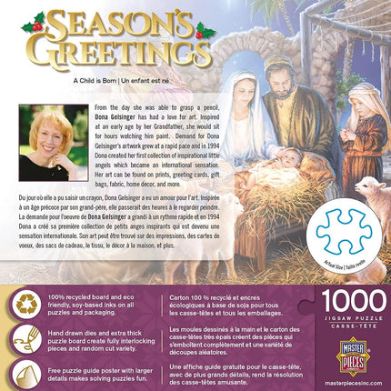 MasterPieces Holiday A Child is Born - Christ in Manger 1000 Piece Jigsaw Puzzle by Dona Gelsinger