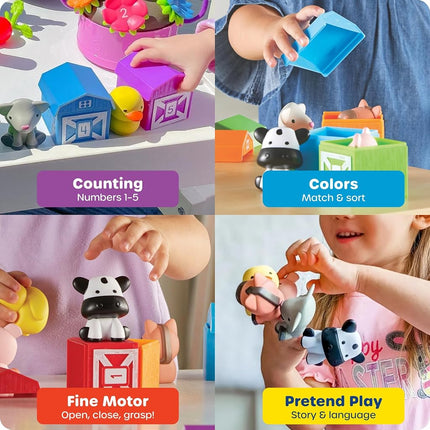 Learning Resources Peekaboo Learning Farm, Ages 3+, Counting Toy
