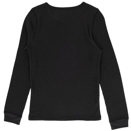 Conjunto de ropa interior térmica de waffle premium Fruit of the Loom para niños, negro, 10-12
