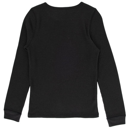 Ensemble de sous-vêtements thermiques gaufre premium Fruit of the Loom pour garçons, noir, 10-12