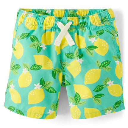 Gymboree Boys' and Toddler Pull on Shorts, Tropical Lemon, 8