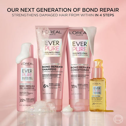 L'Oreal Paris EverPure Bonding Shampoo and Conditioner Kit for Color-Treated Hair, 6.8 Ounce (Set of 2)