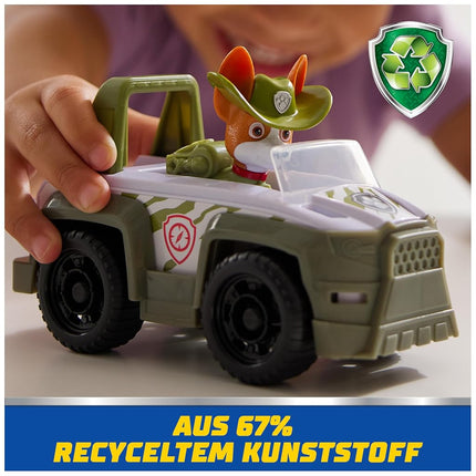 PAW Patrol, Tracker’s Jungle Rescue Vehicle, Toy Truck with Collectible Action Figure, Sustainably Minded Kids Toys for Boys & Girls Ages 3 and Up