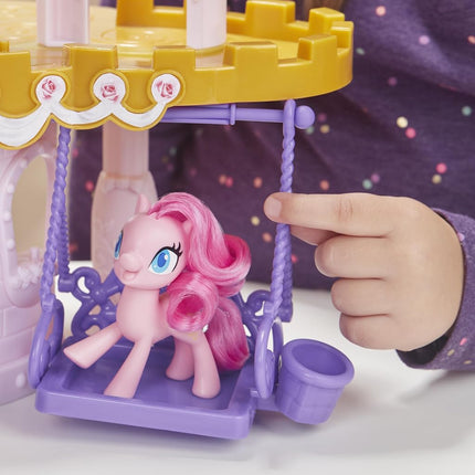 My Little Pony Friendship Castle Playset Including Twilight Sparkle and Pinkie Pie 3-inch Pony Figures with Brushable Hair and 16 Accessories, E9919