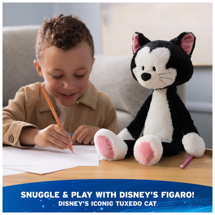 Peluche Oficial Figaro Toothpick de GUND Disney, Pinocho, Peluche de Gato de Mickey y sus Amigos para Mayores de 1 año, Negro, 38 cm