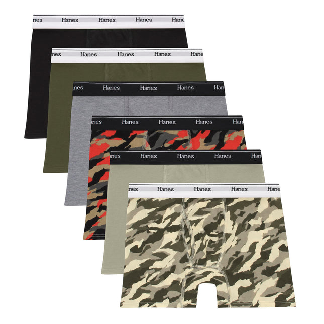Hanes Boys Originals Boxer Briefs, Stretch Cotton 