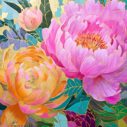 Golden Peony Dreams - Beautiful 1000-Piece Jigsaw 