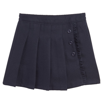 Nautica Girls' School Uniform Pleated Pull-on Scoo