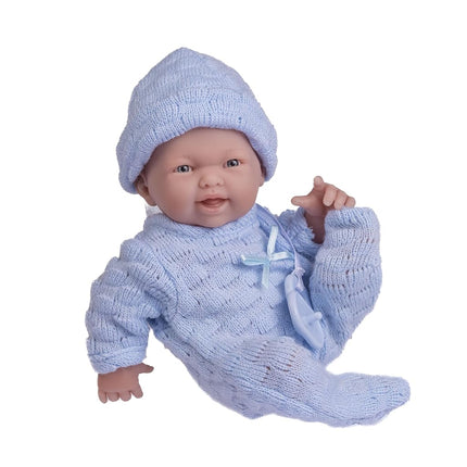JC Toys - Mini La Newborn First Day | Anatomically Correct Real Boy Baby Doll | 9.5" All-Vinyl | Includes Knit Outfit, Hat and Pacifier | Designed by Berenguer | Ages 2+