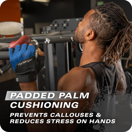 Training Grip Gloves 3.0 – Durable, Padded Leather Palm, Breathable 4-Way Stretch Lycra, Adjustable Hook-and-Loop Closure, Men's