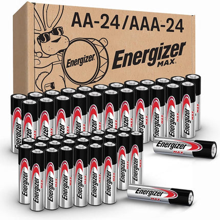 Energizer Max AA Batteries & AAA Batteries Combo Pack, 24 AA and 24 AAA (48 Count)