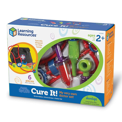 Learning Resources New Sprouts Cure It! Doctor Kit for Kids, Pretend Play Doctor Set, 6 Pieces, Ages 2+