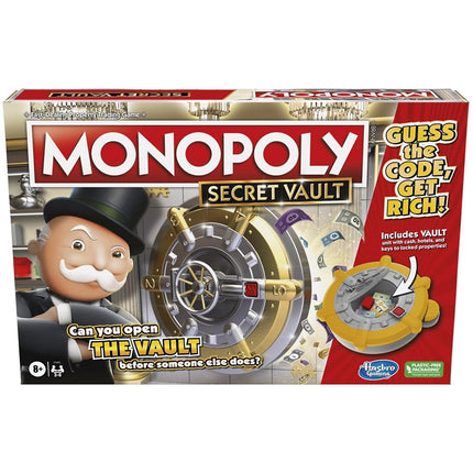 MONOPOLY Secret Vault Board Game for Kids Ages 8 a