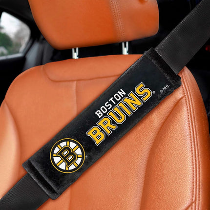 FANMATS 32067 Boston Bruins Embroidered Seatbelt Pad - 2 Pieces