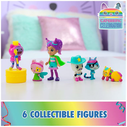 Gabby's Dollhouse Celebration Themed Figures with Gabby Girl, 5 Cat Toy