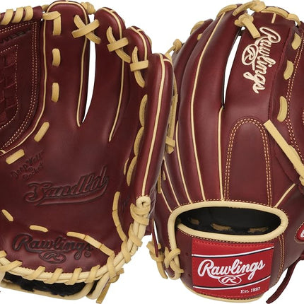 Rawlings Sandlot Series Leather Basket Web Baseball Glove, 12", Right Hand Throw