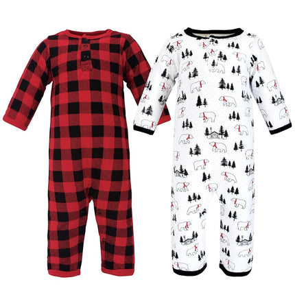 Combinaison matelassée de qualité supérieure pour bébés unisexe Hudson Baby, Ours à carreaux de buffle, 3-6 mois