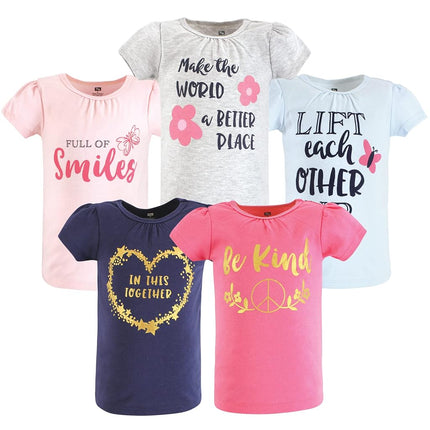 T-shirts à manches courtes Hudson Baby unisexe pour bébé, Be Kind, 6-12 mois