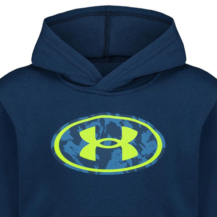 Under Armour Boys AF Big Logo Hoodie, Navy Blackout Print, 2 Years