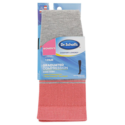 Chaussettes Dr. Scholl's pour femme DSW22015K1U4001, gris/rose (1 paire), 4-10