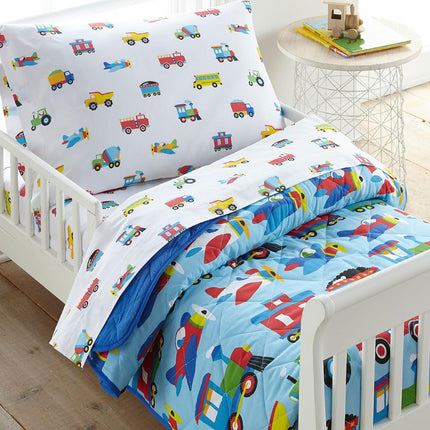 Wildkin Olive Kids Trains, Planes, Trucks Toddler Comforter