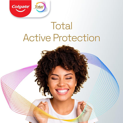 Colgate Total Active Prevention Foaming Clean Medium Toothbrushes, Medium Bristle Toothbrush Pack for Plaque Removal, Helps Reach Deeper Along The Gumline and Between Teeth, White, 2 Pack