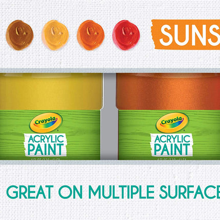 Crayola Paint Set in Sunset Colors, Multi-Surface 