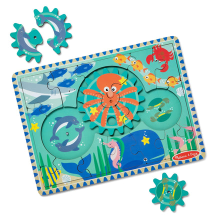 Melissa & Doug Wooden Underwater Jigsaw Spinning G