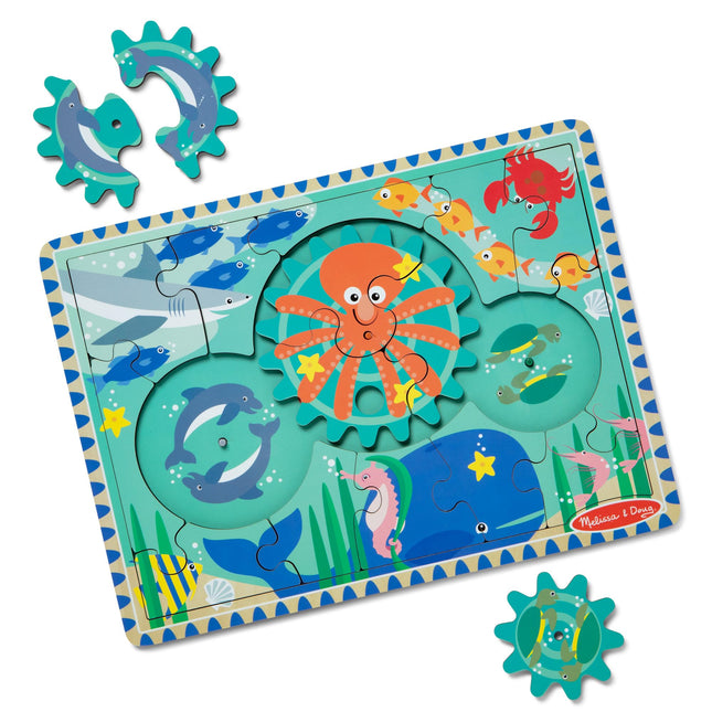 Melissa & Doug Wooden Underwater Jigsaw Spinning G