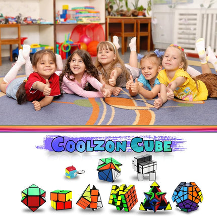 Speed Cube Set, Puzzle Cube,9 Pack Magic Cubes Pyraminx Pyramid + 2x2 + 3x3 + 4x4 + Megaminx + Mirror + Mini 3x3 + Skewb + Fenghuolun Puzzle Cube Toy for Kids & Adults
