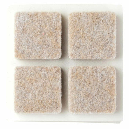 Scotch SP844 SP844-NA Felt Furniture Pads, Beige, Square 1"