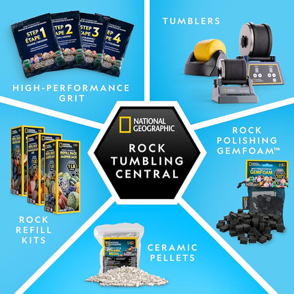 NATIONAL GEOGRAPHIC Rock Tumbler Grit - 1.49kg Polishing Grit Media for Any Rock Tumbler, Rock & Stone Polisher, Polishes 3.63 - 4.54kg of Rocks