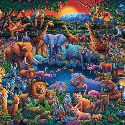 Buffalo Games - Eric Dowdle - Afrique sauvage - Puzzle de 1000 pièces pour adultes - Un puzzle stimulant, parfait pour les soirées jeux - Taille finale : 68 x 50 cm